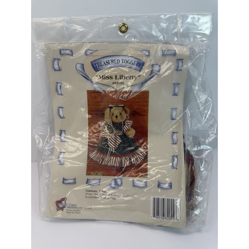 1991 Miss Liberty 82055 Bear Outfit Tender Heart‎ Treasures Fourth Of July